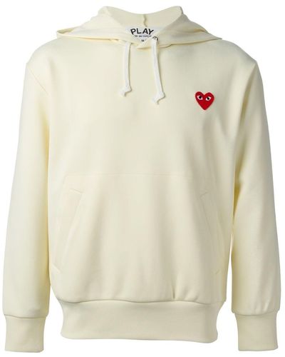 COMME DES GARÇONS PLAY Embroidered Logo Hoodie - White