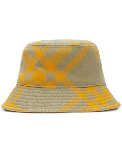 Burberry Cappello bucket a quadri - Giallo