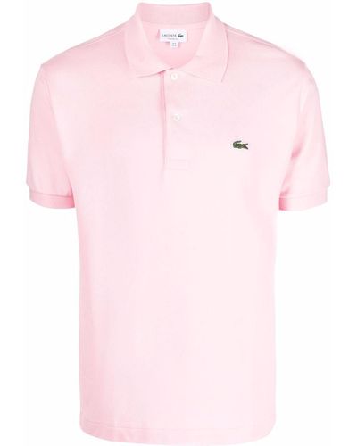 Lacoste Logo-patch Cotton Polo Shirt - Pink