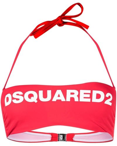 DSquared² ロゴ ビキニトップ - レッド