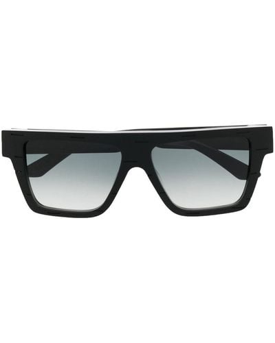 Yohji Yamamoto Logo-print Oversize-frame Sunglasses - Black