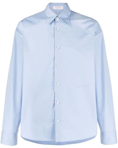 Valentino Garavani Katoenen Overhemd - Blauw