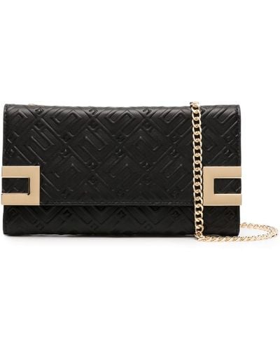 Elisabetta Franchi Embossed-pattern Faux-leather Wallet - Black
