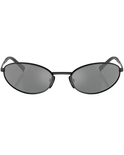Prada Prada Pr A59s Oval Sunglasses - Brown
