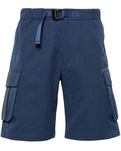 Sease Belted Cotton Cargo Shorts - Blue