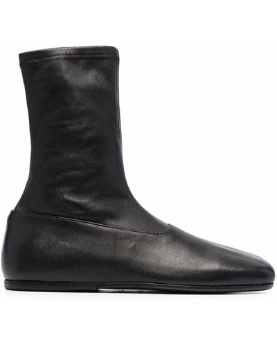 Marsèll Square-toe Ankle Boots - Black