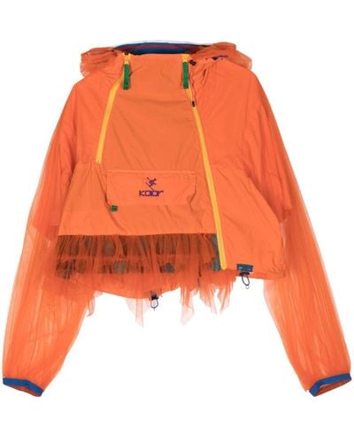 Kolor Tulle Hooded Jacket - オレンジ