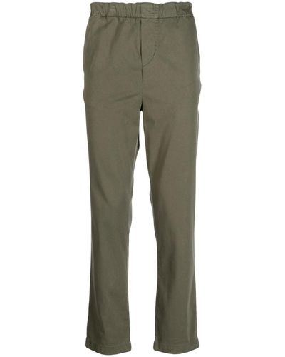7 For All Mankind Logo-patch Tapered Chino Trousers - Green