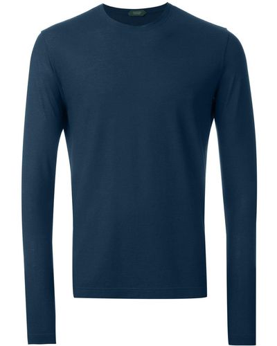 Zanone Long-sleeve T-shirt - Blue