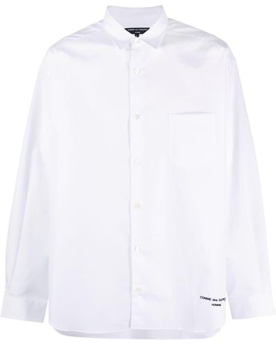 Comme des Garçons Hemd mit Logo-Print - Weiß
