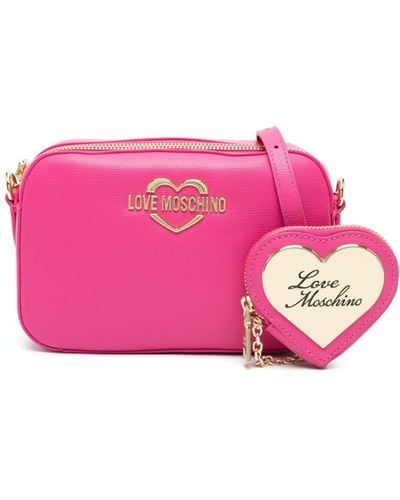 Love Moschino Logo-plaque Crossbody Bag - Pink