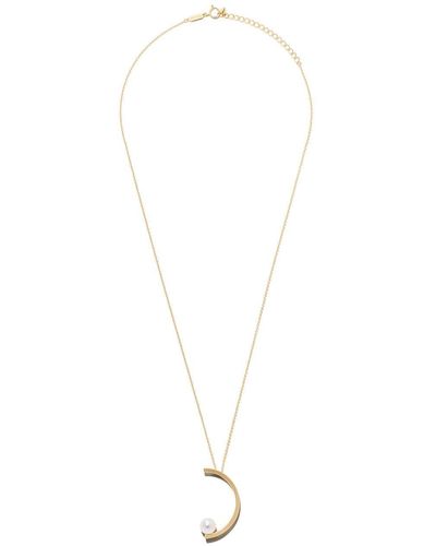 Tasaki 18kt Yellow Gold Collection Line Kinetic Akoya Pearl Necklace - Multicolour