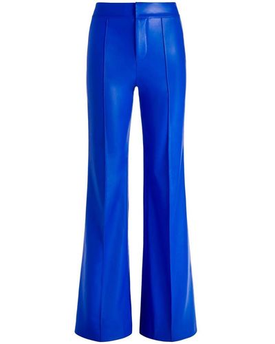 Alice + Olivia Dylan Faux-leather Flared Pants - Blue
