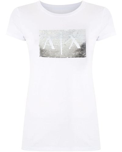 Armani Exchange Logo Print T-shirt - White