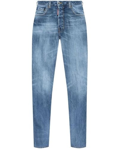 DSquared² Whiskering Effect Slim-cut Jeans - Blue