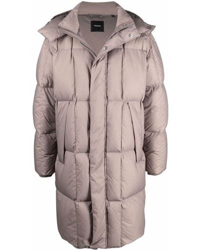 Theory Hooded Puffer Coat - Gray