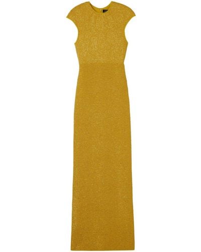 St. John Sequin-embellished Maxi Dress - Yellow
