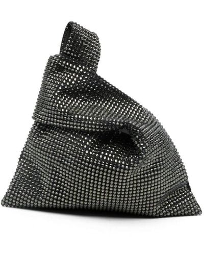 GIUSEPPE DI MORABITO Crystal-embellished Asymmetric Mini Bag - Black