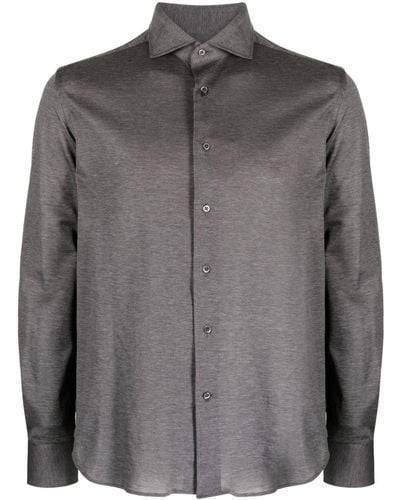 Corneliani Long-sleeve Cotton Shirt - Gray