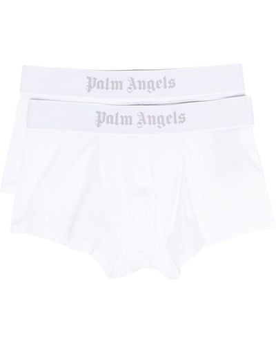 Palm Angels Set 2 boxer con banda logo - Bianco