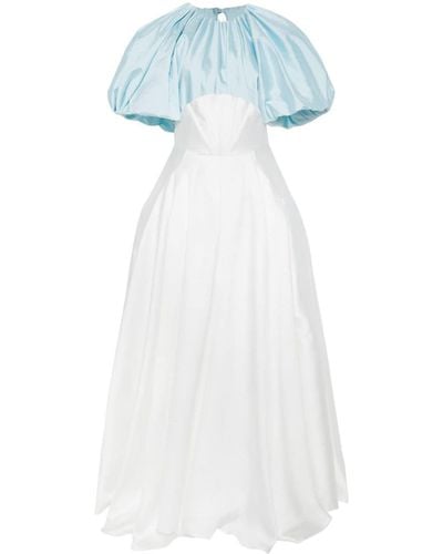 Gaby Charbachy Ausgestelltes Kleid-Set mit Falten - Weiß
