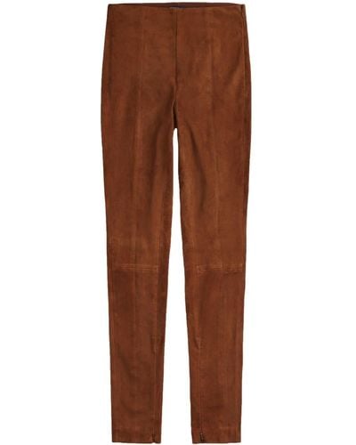 Polo Ralph Lauren Legging Met Fluweel-effect - Bruin