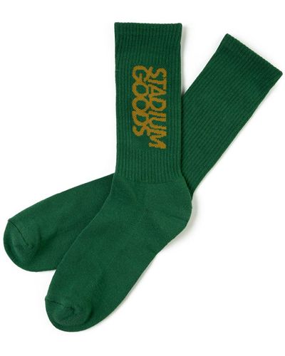 Stadium Goods Logo "lucky" Crew Socks - Green