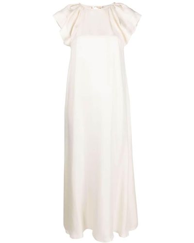 Alysi Silk Midi Dress - White