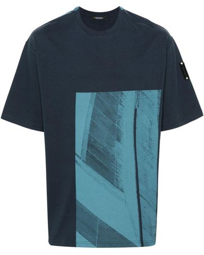 A_COLD_WALL* Strand T-Shirt mit grafischem Print - Blau