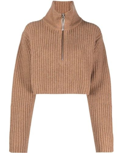Eytys Kylo Merino-wool Cropped Sweater - Brown