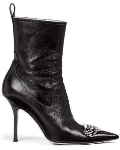 DSquared² Gothic 100mm Leather Boots - Black