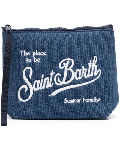Mc2 Saint Barth Aline Denim Wash Bag - Blue