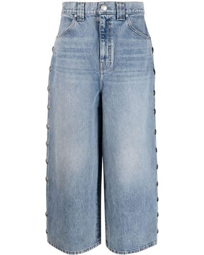 Khaite Jeans crop Rapton a gamba ampia - Blu