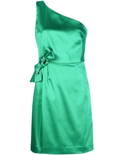 P.A.R.O.S.H. One-shoulder Satin Dress - Green