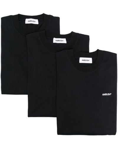 Ambush Pack de tres camisetas con logo - Negro