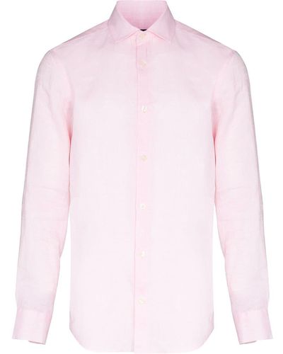 Frescobol Carioca Linnen Overhemd - Roze