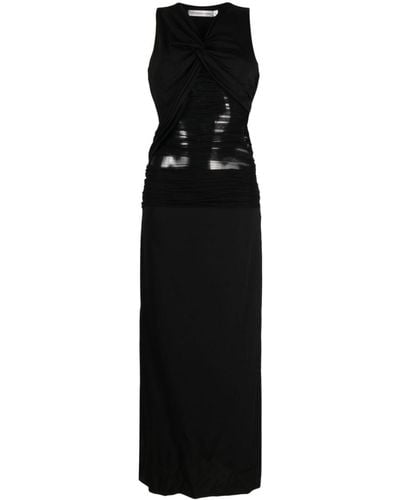 Christopher Esber Semblance Tulle-trim Ruched Dress - Black