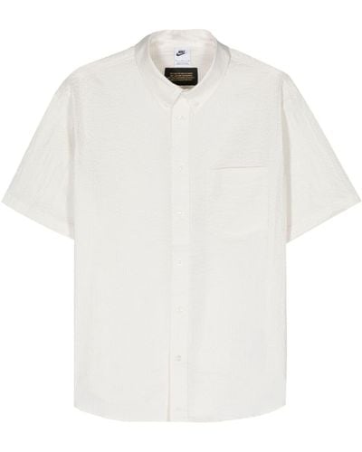 Nike Life seersucker shirt - Blanco