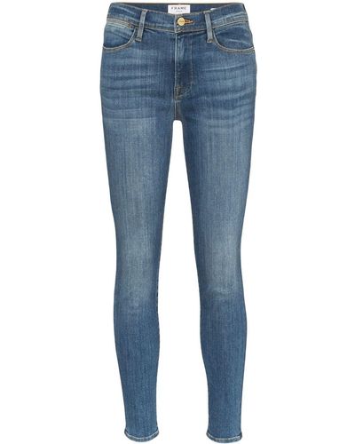 FRAME Le High Skinny Jeans - Women's - Cotton/polyester/spandex/elastane/lyocell - Blue