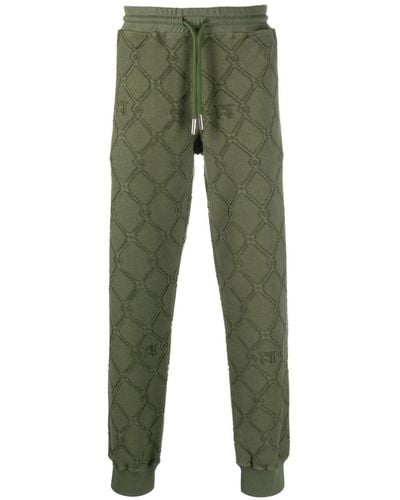 John Richmond Pantalones de chándal con acabado texturizado - Verde