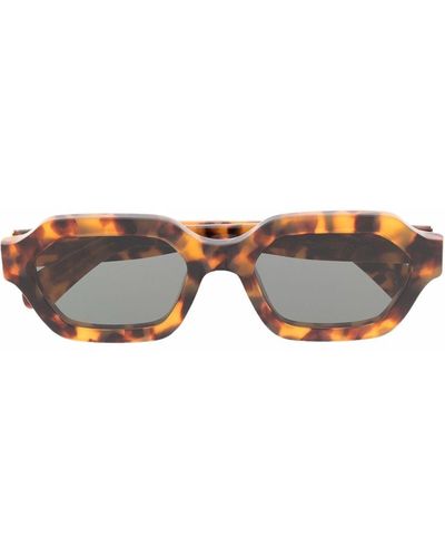 Retrosuperfuture Ovale Sonnenbrille in Schildpattoptik - Braun