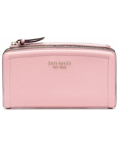 Kate Spade Logo-lettering Leather Wallet - Pink