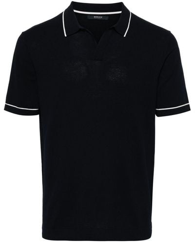 BOGGI Knitted Cotton Polo Shirt - Black