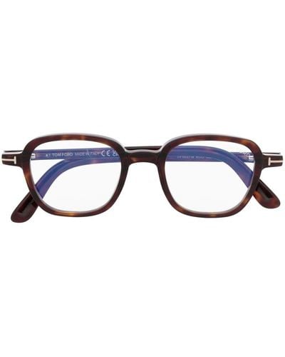 Tom Ford スクエア眼鏡フレーム - ブルー