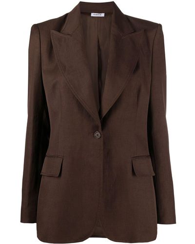 P.A.R.O.S.H. Single-breasted Tailored Blazer - Brown