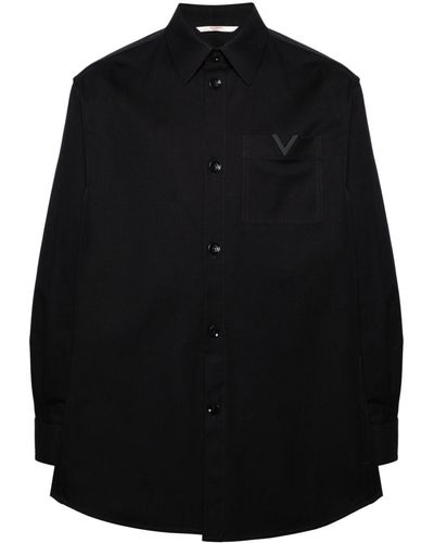 Valentino Garavani Vlogo Canvas Shirt - Black