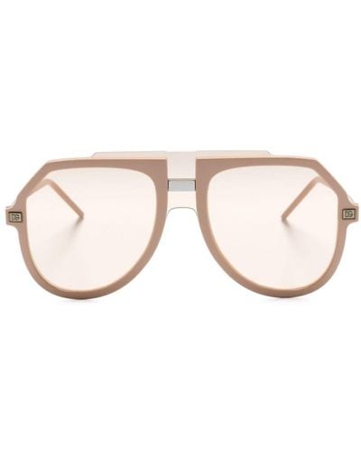 Dolce & Gabbana Shield-frame Sunglasses - Natural