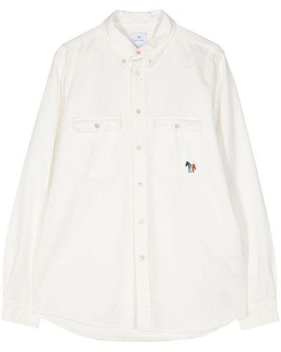 PS by Paul Smith Camisa con rayas de cebra - Blanco