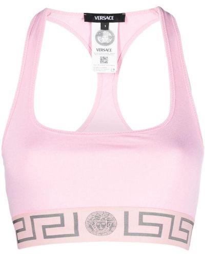 Versace Bra With Greca Detail - Pink