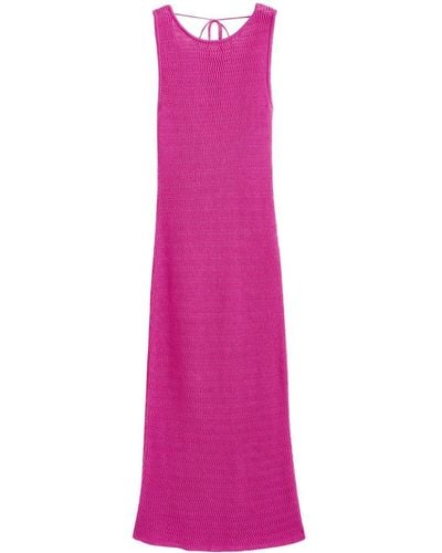 Chinti & Parker Gehäkeltes Ibiza Kleid - Pink